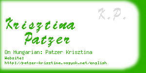 krisztina patzer business card